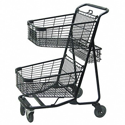 R.W. ROGERS COMPANY INC RWRVER5050BK Two Tier Shopping Cart 29 in L 300 lb.