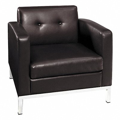 OFFICE STAR WST51AE34 Wallstreet Chair Faux Leather Espresso