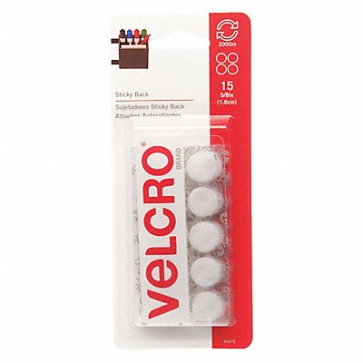 VELCRO BRAND 90070 Reclosable Fastener White 5/8 PK15