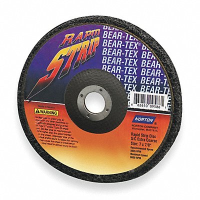 NORTON 66261009586 Non Woven Depressed Centre Disc 7 in Dia