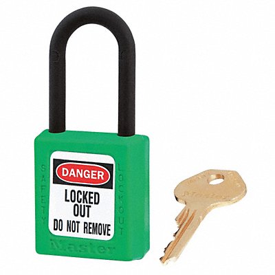 MASTER LOCK 406KAS12GRN D5326 Lockout Padlock KA Green 1-3/4 H PK12