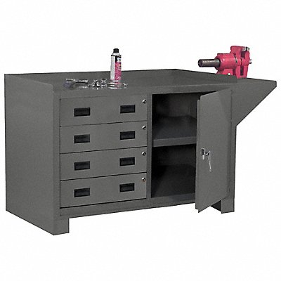 DURHAM MFG 340495 Cabinet Workbench Steel 48 W 24 D