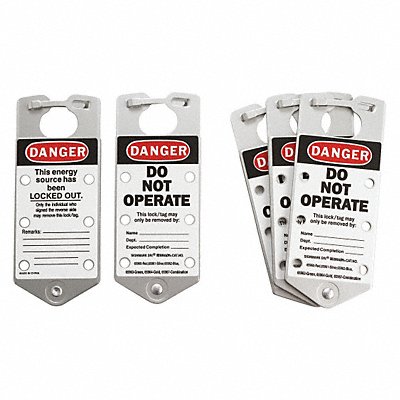 BRADY 65961 Labeled Lockout Hasp Snap-On 6 Lock PK5