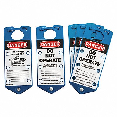 BRADY 22075B Labeled Lockout Hasp Snap-On 6 Lock PK5