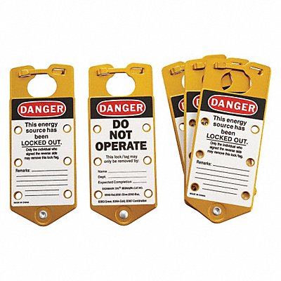 BRADY 65964 Labeled Lockout Hasp Snap-On 6 Lock PK5