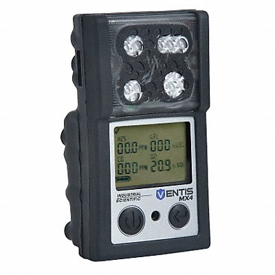 INDUSTRIAL SCIENTIFIC VTSK1232100101 GasDet LCD CO H2S O2 ExtBat Blk