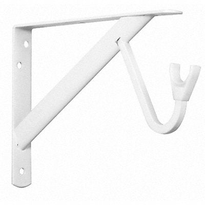 JOHN STERLING RP0495WT White Max Duty Shelf and Rod Bracket