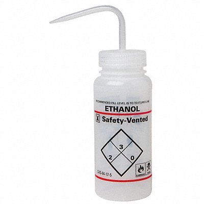 SP SCIENCEWARE F116420639 Wash Bottle Std 16 oz Ethanol White PK3