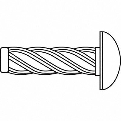 GRAINGER UDI000001201000P U-Drive Screw Zinc 1/8 L PK1000