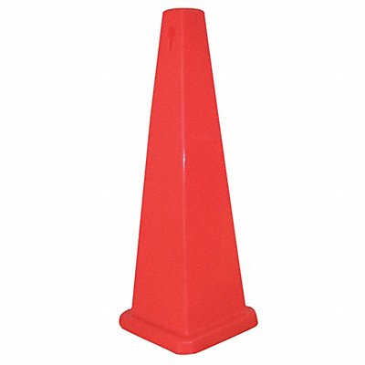 GRAINGER 6VKP3 Traffic Cone Orange Polypropylene 36in H
