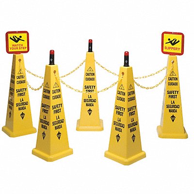 TOUGH GUY 6VKT0 Cone Kit 26 x 10 9/10 in English/Spanish
