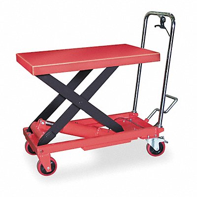 DAYTON 6W803 Scissor Lift Cart 1000 lb Steel Fixed