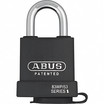 ABUS 83WP53KA Keyed Padlock 59/64 in Rectangle Black