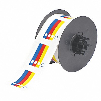 BRADY B30244595HMIG RTK Label Red/Yellow/Blue/White 2.250 In
