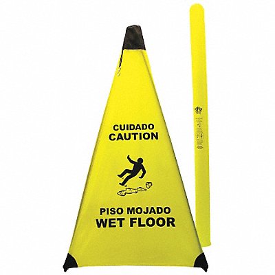 NOVUS PRODUCTS PC131 Soft Safety Sign Yellow Nylon 31 in H