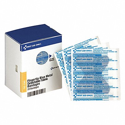 FIRST AID ONLY FAE3040 Fingertip Bandages Metal Detect PK20