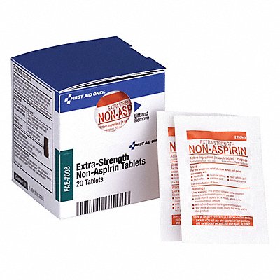 FIRST AID ONLY FAE7008 Extra Strength Pain Relief Tablet PK20