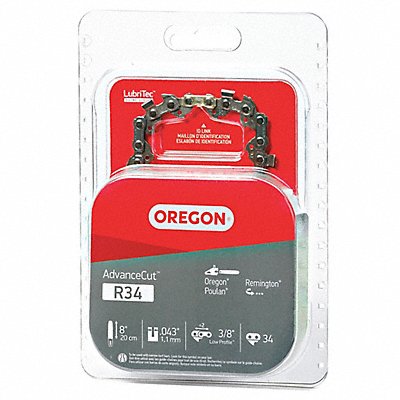 OREGON R34 Saw Chain 8 in .043 in 3/8 in Pitch