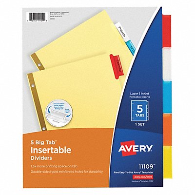 AVERY 7278211109 Binder Divider Insertable Multicolor