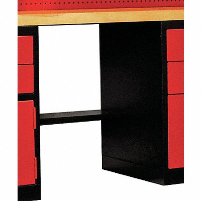 HALLOWELL FKWPS36MEHT Foot Rest 36 W x 8 D x 1 in H Black