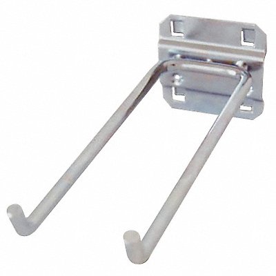 GRAINGER 6YB94 G0536 Double Rod Pegboard Hook 1 1/4 in L PK5