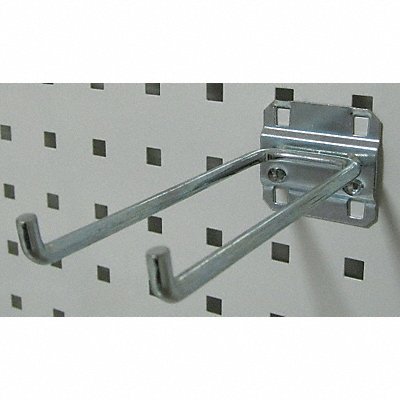 GRAINGER 6YB99 G0541 Double Rod Pegboard Hook 6 1/4 in L PK5