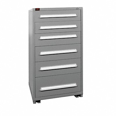 LYON DDM6830301016IL Modular Drawer Cabinet 59-1/4 H 6 Drwr Dove Grey