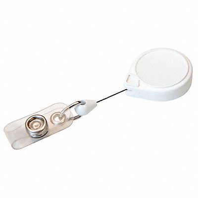 KEY-BAK 66005 White MiniBak ID Vinyl Strap Swivel Clip