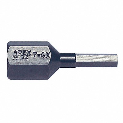 APEX SZ74MM Insert Bit Metric 7/16 Hex 4mm 7/8