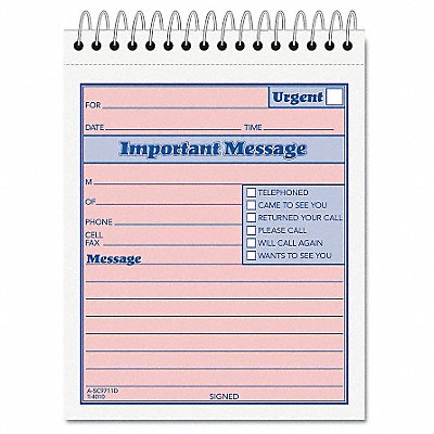 TOPS TOP4010 Phone Message Book 2-Part Carbonless