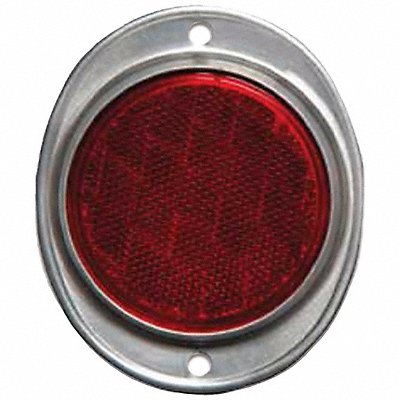 GRAINGER 70003001 Color Reflector Oval Red 3 dia.