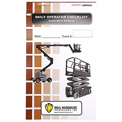 IDEAL WAREHOUSE INNOVATIONS INC. 701079CP Replacement Checklist Book 1 3/8 W PK5