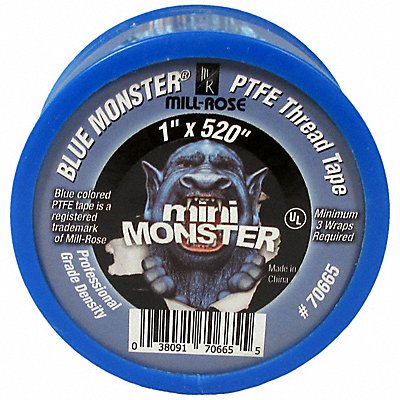 BLUE MONSTER 70665 Thread Sealant Tape 1 in Blue 520 in