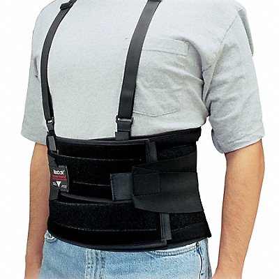 ALLEGRO 711501 Back Support w/Suspenders Black S