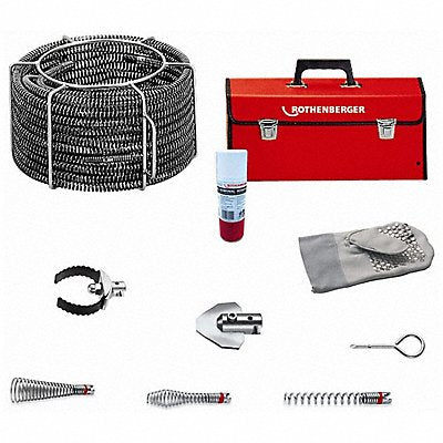ROTHENBERGER 72955 Drain Cleaning Set 3 Augers 2 Cutters