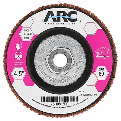 ARC ABRASIVES 7510855FF Flap Disc Coated Ceramic