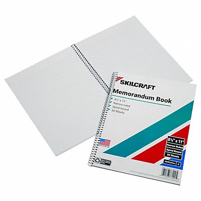 SKILCRAFT 7530000000000 Notebook 8 1/2 X 11 In White