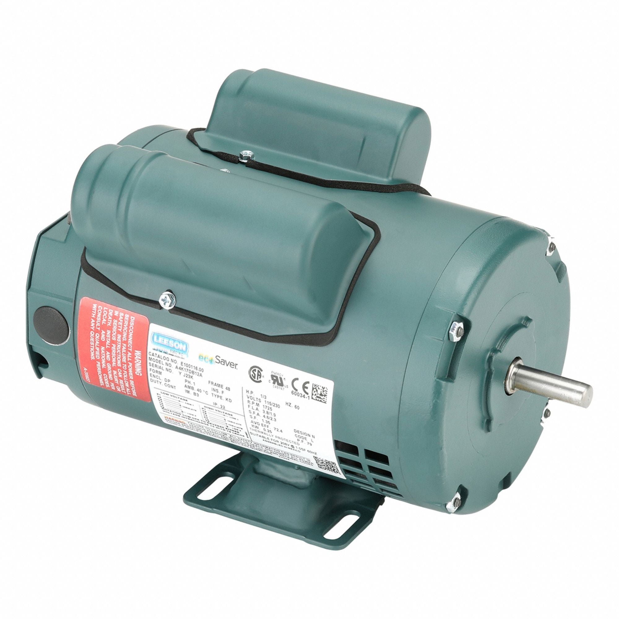 MARATHON MOTORS E10011600 Motor General Application Single 1/3 HP
