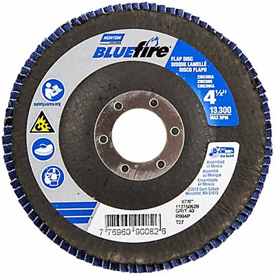NORTON 77696090082 Flap Disc Zirconia Alumina 4 1/2 dia