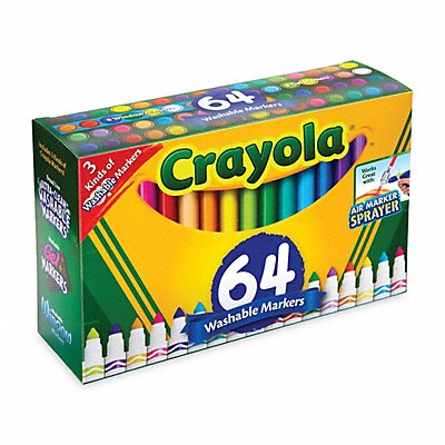 CRAYOLA 588180 Art Marker Set Assorted Capped PK64