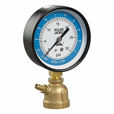 YELLOW JACKET 78084 Gas Pressure Test Kit 7 in Case D.