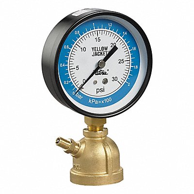 YELLOW JACKET 78088 Gas Pressure Test Kit 7 in Case D.