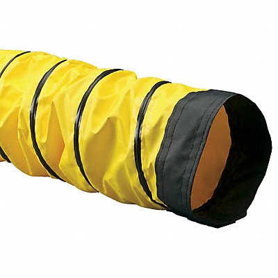 FLEXAUST CO. INC. 3860800025 Ducting Hose 25 ft L Black/Yellow