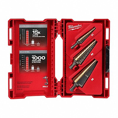 MILWAUKEE 48899291 Step Drill Bit Set