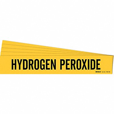 BRADY 71581HVPK Pipe Marker Black Hydrogen Peroxide PK5