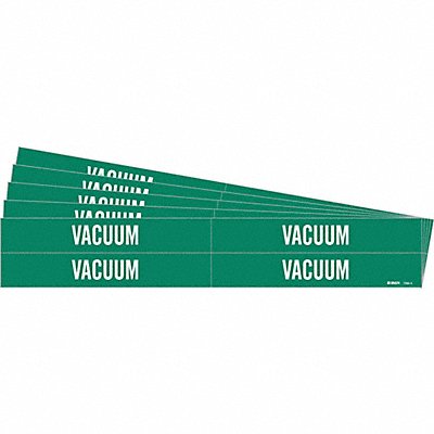 BRADY 72924PK Pipe Marker Adhesive White Vacuum PK5