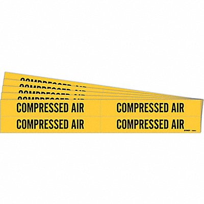 BRADY 70584PK Pipe Marker Black Compressed Air PK5