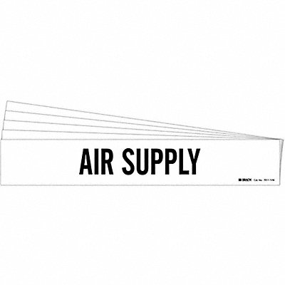 BRADY 70111HVPK Pipe Marker Black Air Supply PK5