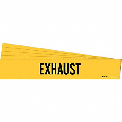 BRADY 70981HVPK Pipe Marker Adhesive Black Exhaust PK5