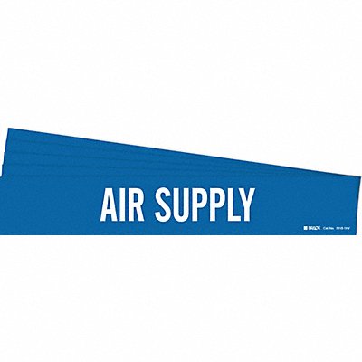 BRADY 70101HVPK Pipe Marker White Air Supply PK5